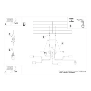 Multi Arm Ceiling Light Vector Six Light Black Living Room Ceiling Lights Great Lighting UK Ltd