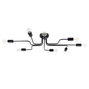 Multi Arm Ceiling Light Vector Eight Light Black Multi Arm Ceiling Lights Great Lighting UK Ltd
