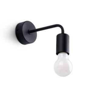 Wall Lamp Norah Black Single Wall Lights Great Lighting UK Ltd