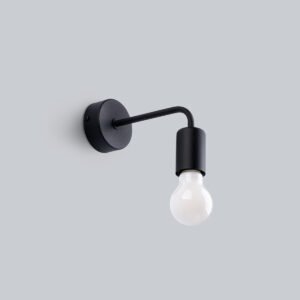 Wall Lamp Norah Black Single Wall Lights Great Lighting UK Ltd