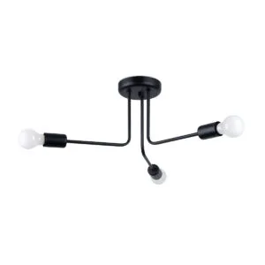 Chandelier Norah Three Light Black Ceiling Chandeliers Great Lighting UK Ltd