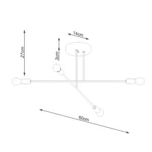 Chandelier Norah 4 Black Ceiling Chandeliers Great Lighting UK Ltd