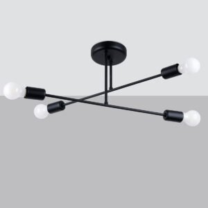 Chandelier Norah 4 Black Ceiling Chandeliers Great Lighting UK Ltd