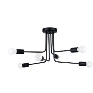 Chandelier Norah Six Light Black Ceiling Chandeliers Great Lighting UK Ltd