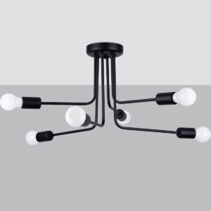 Chandelier Norah 6 Black Ceiling Chandeliers Great Lighting UK Ltd