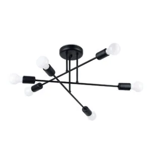 Chandelier Norah 6r Black Ceiling Chandeliers Great Lighting UK Ltd