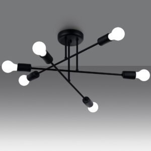Chandelier Norah 6r Black Ceiling Chandeliers Great Lighting UK Ltd