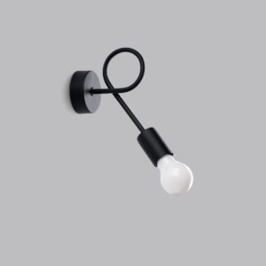 Wall Lamp Levar Black Single Wall Lights Great Lighting UK Ltd