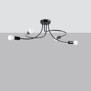 Chandelier Levar 4 Black Ceiling Chandeliers Great Lighting UK Ltd