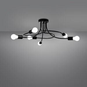 Chandelier Levar 6 Black Ceiling Chandeliers Great Lighting UK Ltd