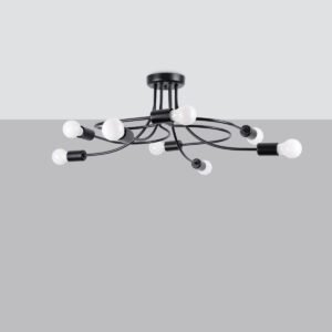 Chandelier Levar 8 Black Ceiling Chandeliers Great Lighting UK Ltd