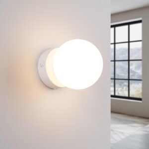 Wall Lamp Yoli 1 White Single Wall Lights Great Lighting UK Ltd