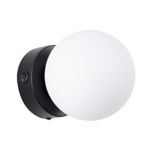 Wall Lamp Yoli 1 Black Single Wall Lights Great Lighting UK Ltd