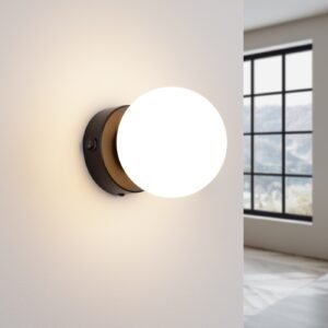 Wall Lamp Yoli 1 Black Single Wall Lights Great Lighting UK Ltd