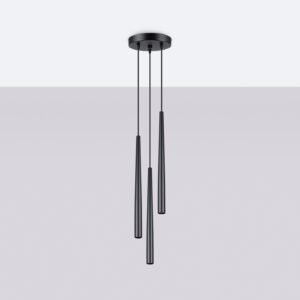 Pedant Lamp Bliss 3p Black Multi Pendants Great Lighting UK Ltd