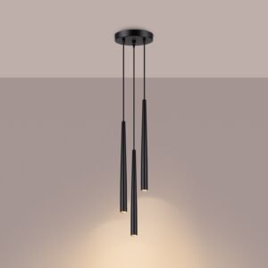 Pedant Lamp Bliss 3p Black Multi Pendants Great Lighting UK Ltd