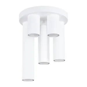 Lagos 5-Light Round Ceiling Light - White Cluster Ceiling Lights Great Lighting UK Ltd