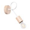 Wall Lamp Ember White / Natural Wood Single Wall Lights Great Lighting UK Ltd