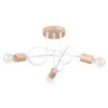 Chandelier Ember 3 White / Natural Wood Ceiling Chandeliers Great Lighting UK Ltd