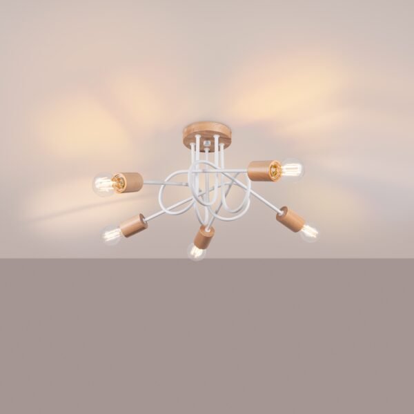 Chandelier Ember 5 White Ceiling Chandeliers Great Lighting UK Ltd