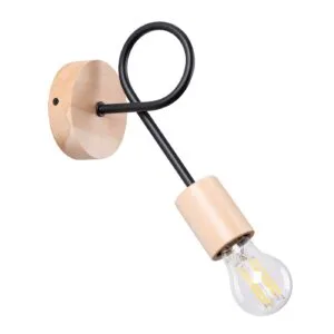 Wooden Wall Light Ember Black Bedroom Wall Lights Great Lighting UK Ltd