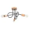 Wooden Ceiling Light Ember Three Light Black Bedroom Ceiling Lights Great Lighting UK Ltd
