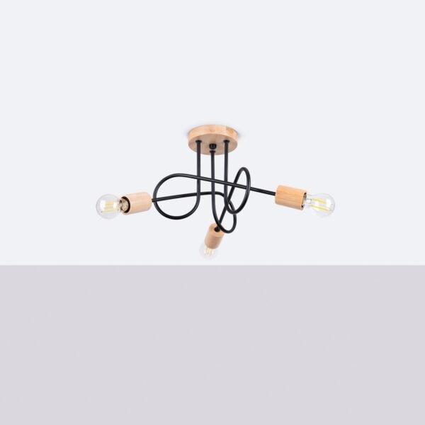 Chandelier Ember 3 Schwarz Ceiling Chandeliers Great Lighting UK Ltd