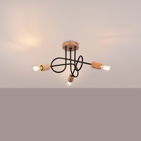 Chandelier Ember 3 Schwarz Ceiling Chandeliers Great Lighting UK Ltd