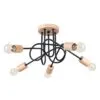 Wooden Ceiling Light Ember Five Light Black Black Ceiling Lights Great Lighting UK Ltd