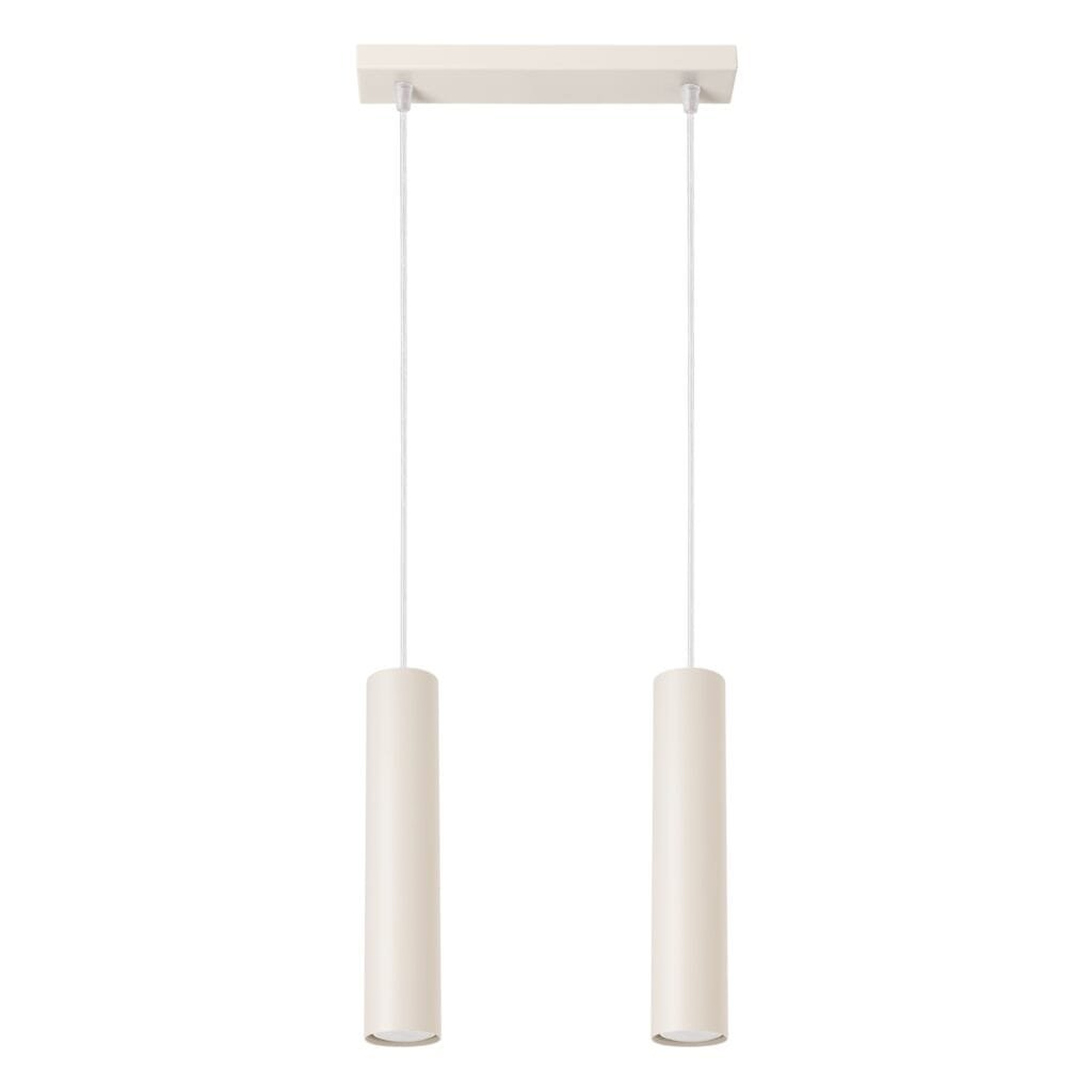Lagos Twin Pendant Light - Ivory Bar & Linear Pendant Lights Great Lighting UK Ltd