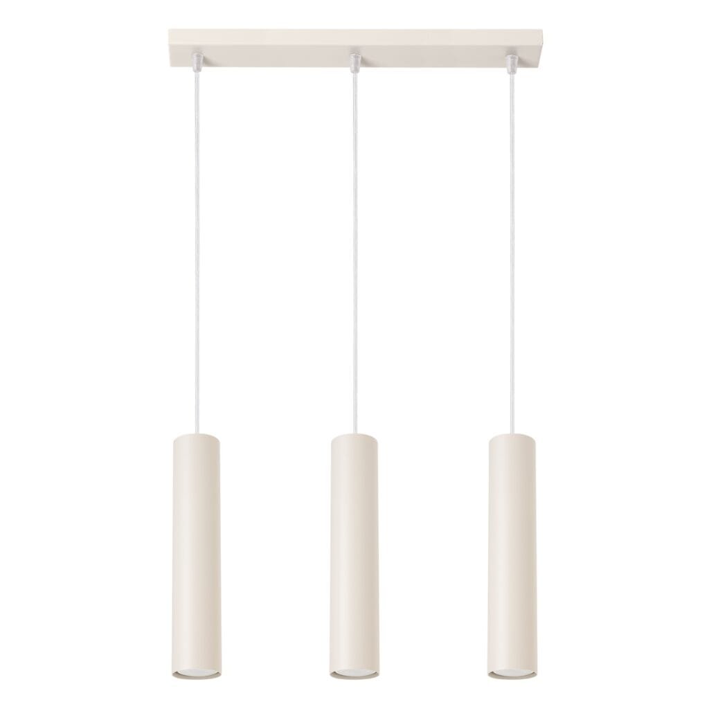 Lagos 3-Light Linear Pendant - Ivory Bar & Linear Pendant Lights Great Lighting UK Ltd