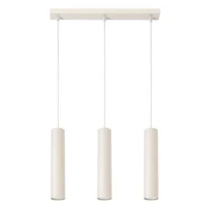 Lagos 3-Light Linear Pendant - Ivory Bar & Linear Pendant Lights Great Lighting UK Ltd