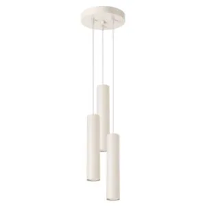 Lagos 3-Light Cluster Pendant - Ivory Cylinder & Pendant Clusters Great Lighting UK Ltd