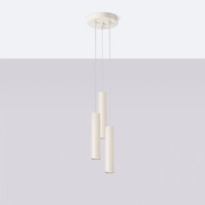 Pendant Lamp Lagos 3p Ivory Multi Pendants Great Lighting UK Ltd