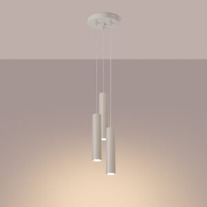 Pendant Lamp Lagos 3p Ivory Multi Pendants Great Lighting UK Ltd