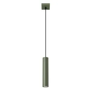 Lagos Pendant Light - Single / Olive Green Bedroom Cylinder Pendants Great Lighting UK Ltd