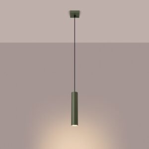 Pendant Lamp Lagos 1 Olive Green Modern Single Pendants Great Lighting UK Ltd