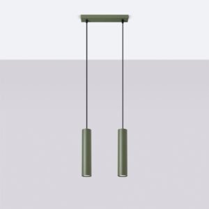 Pendant Lamp Lagos 2 Olive Green Multi Pendants Great Lighting UK Ltd