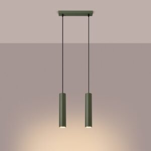Pendant Lamp Lagos 2 Olive Green Multi Pendants Great Lighting UK Ltd