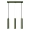 Lagos 3-Light Linear Pendant - Olive Green Bar & Linear Pendant Lights Great Lighting UK Ltd