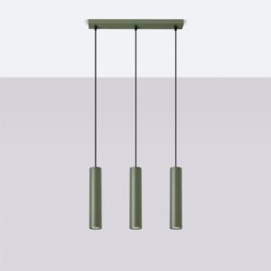 Pendant Lamp Lagos 3l Olive Green Multi Pendants Great Lighting UK Ltd