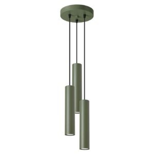 Pendant Lamp Lagos 3p Olive Green Multi Pendants Great Lighting UK Ltd