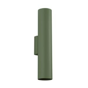 Wall Lamp Lagos 2 Olive Green Double Wall Lights Great Lighting UK Ltd