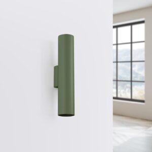 Wall Lamp Lagos 2 Olive Green Double Wall Lights Great Lighting UK Ltd