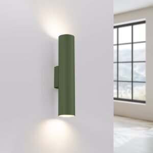 Wall Lamp Lagos 2 Olive Green Double Wall Lights Great Lighting UK Ltd