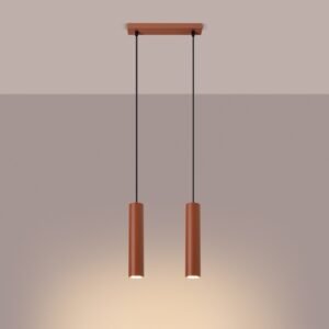 Pendant Lamp Lagos 2 Red Ochre Multi Pendants Great Lighting UK Ltd