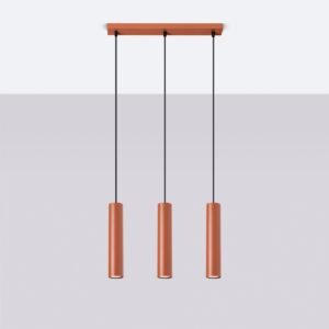 Pendant Lamp Lagos 3l Red Ochre Multi Pendants Great Lighting UK Ltd