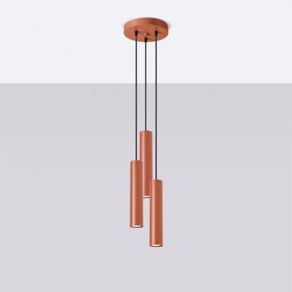 Pendant Lamp Lagos 3p Red Ochre - Image 2