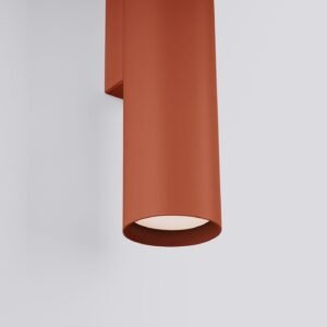 Lagos Twin Wall Light - Red Ochre Double Wall Lights Great Lighting UK Ltd