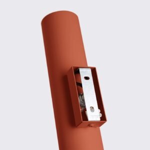 Lagos Twin Wall Light - Red Ochre Double Wall Lights Great Lighting UK Ltd